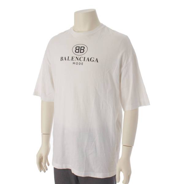 バレンシアガ Balenciaga メンズ コットン BBロゴ クルーネック 半袖 T