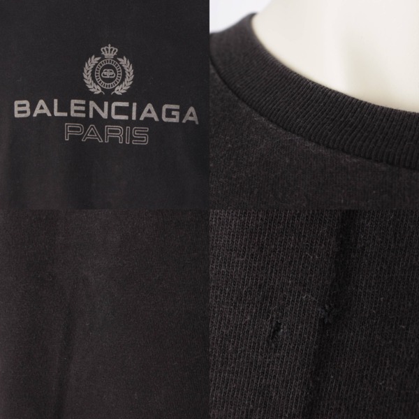 バレンシアガ Balenciaga 19年 メンズ コットン 半袖 ロゴ カットソー 