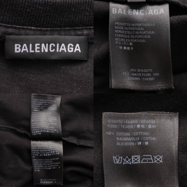 バレンシアガ Balenciaga 19年 メンズ コットン 半袖 ロゴ カットソー ...