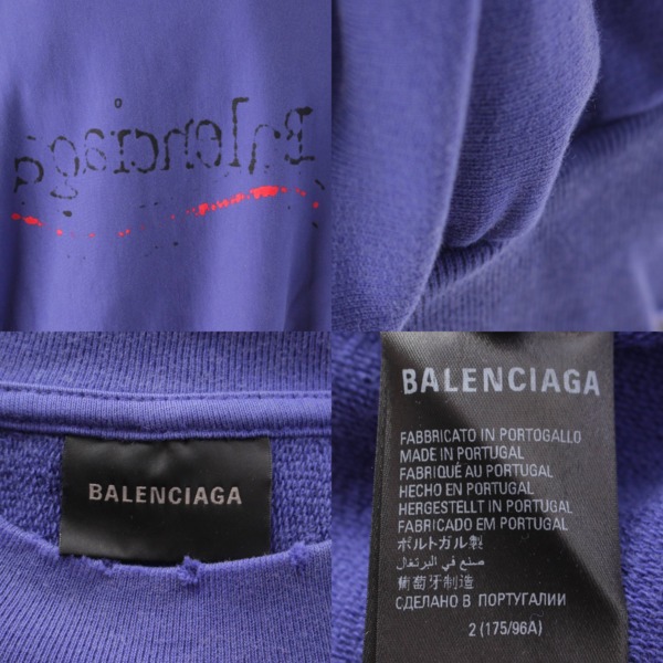 バレンシアガ Balenciaga 22年 メンズ キャンペーンロゴ ダメージ加工