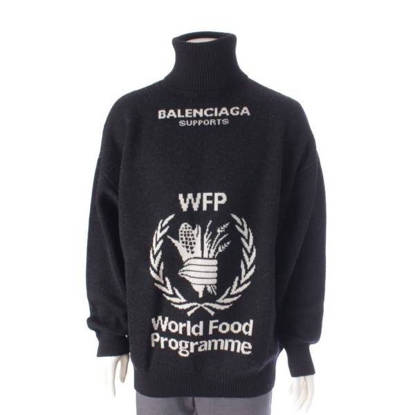 バレンシアガ Balenciaga メンズ 18年 WFP ロゴ タートルネック ウール 