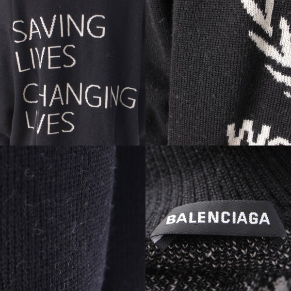 バレンシアガ Balenciaga メンズ 18年 WFP ロゴ タートルネック ウール