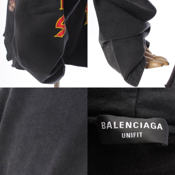 バレンシアガ(Balenciaga) TMVD1 ダメージ加工 スピードハンターアップサイドダウンパーカー ブラック 3 中古 通販 retro レトロ