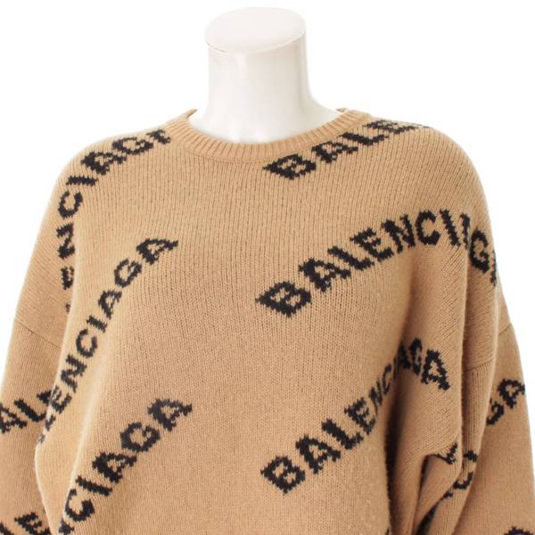 バレンシアガ(Balenciaga) ロゴニット セーター 581027 ブラウン S 