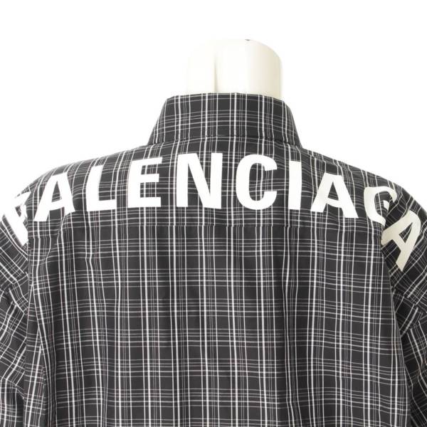 バレンシアガ(Balenciaga) 19SS チェックシャツ 571253 ブラック 36