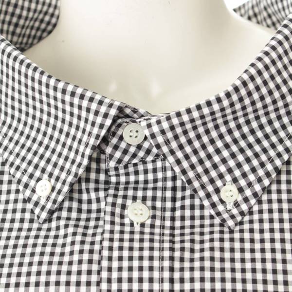 バレンシアガ(Balenciaga) オーバーサイズ チェック ロゴ 長袖 シャツ 622050 ブラック×ホワイト 34 中古 通販 retro  レトロ