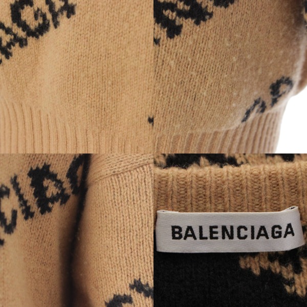 バレンシアガ Balenciaga ジャガードロゴ ウール クルーネック