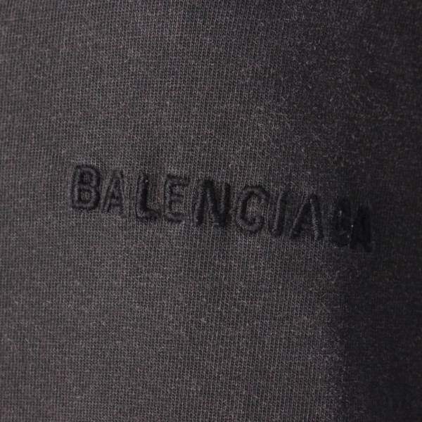 バレンシアガ Balenciaga 21年 バックロゴ 刺繍 半袖 Tシャツ カットソー トップス 612966 グレー XS 中古 通販 retro  レトロ