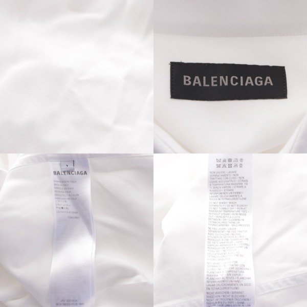 バレンシアガ Balenciaga 23年 ロゴ 四つ袖 変形 オーバーサイズ シャツ トップス 768553 ホワイト L 中古 通販 retro  レトロ