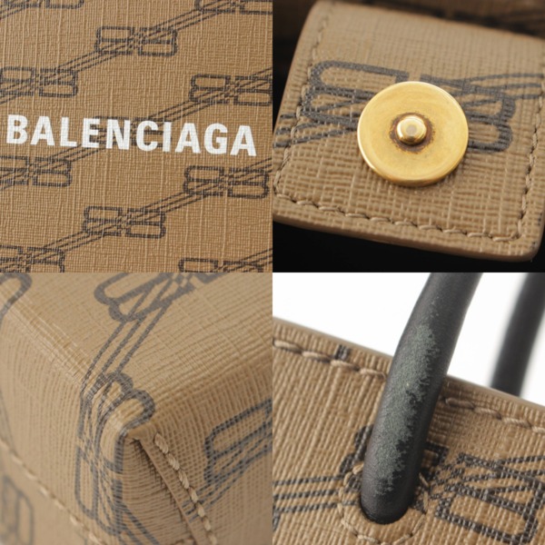 バレンシアガ Balenciaga ショッピング フォンホルダー BBモノグラム 2WAYバッグ 693805 ブラウン 中古 通販 retro レトロ