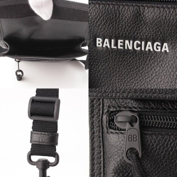 バレンシアガ Balenciaga エクスプローラー ロゴ レザー ポシェット ショルダーバッグ 655982 ブラック 中古 通販 retro レトロ
