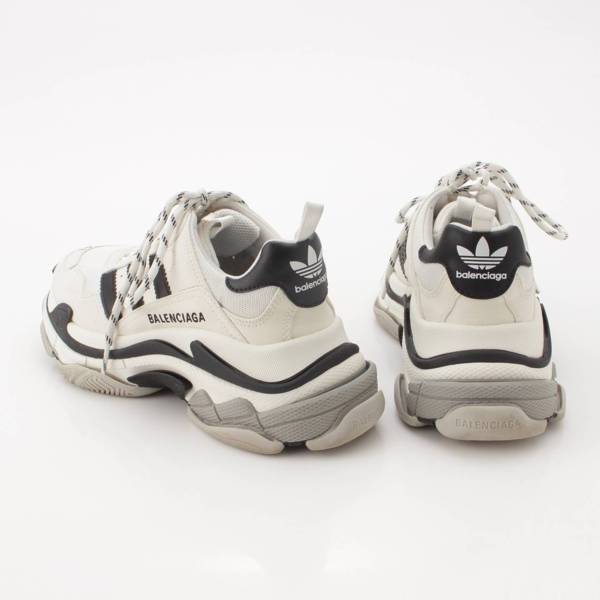 バレンシアガ Balenciaga メンズ アディダス トリプルS レザー×メッシュ スニーカー 712821 ホワイト 41 中古 通販 retro  レトロ