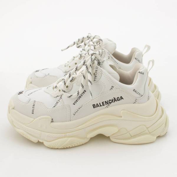 バレンシアガ(Balenciaga) トリプルS オールオーバー ロゴ スニーカー W2FA1 ホワイト 36 中古 通販 retro レトロ