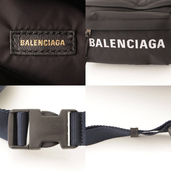 バレンシアガ(Balenciaga) ロゴ刺繍 ナイロン ウエストポーチ ボディ 