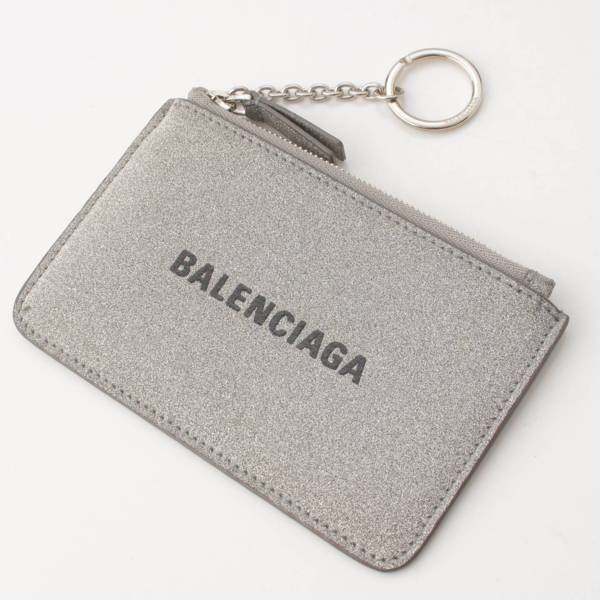 バレンシアガ Balenciaga エブリデイ ロゴ ラメ コインケース カード 