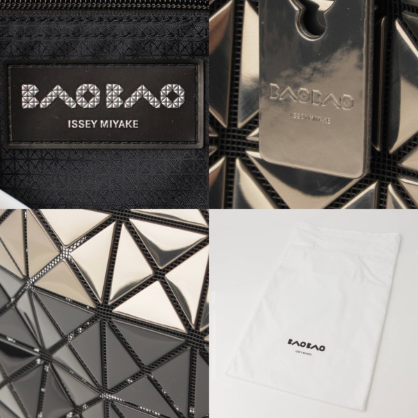 バオバオ イッセイミヤケ(BAO BAO ISSEY MIYAKE) PLATINUM プラチナム ラージトートバッグ BB11AG103  ガンメタル×ブラック 中古 通販 retro レトロ