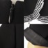 TRIMMED DRESS 七分袖 ワンピース BD2021-3E-51 ブラック 36