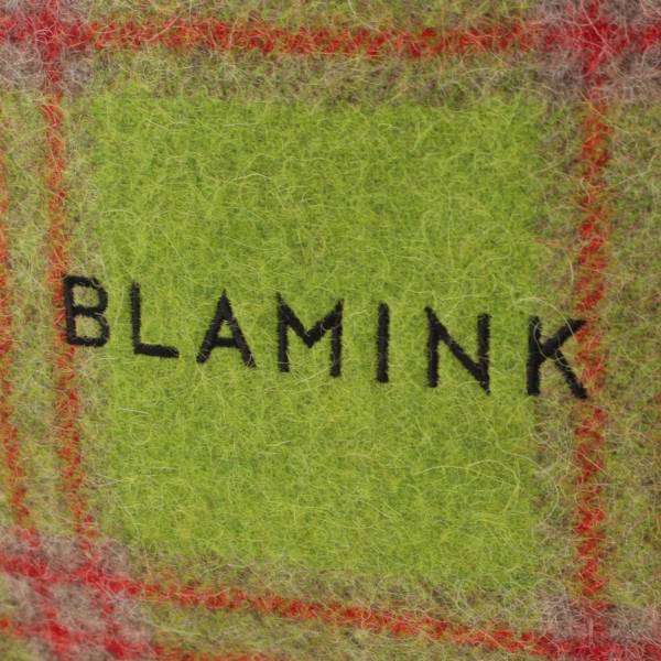 ブラミンク(BLAMINK) アルパカ ウール チェック トートバッグ グリーン