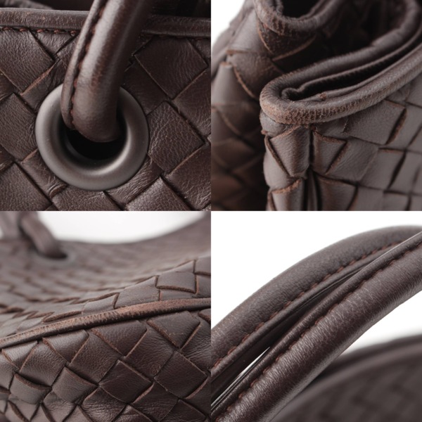 ボッテガヴェネタ Bottega Veneta イントレチャート サッチェル レザー ハンドバッグ 148323 エバノ 中古 通販 retro レトロ