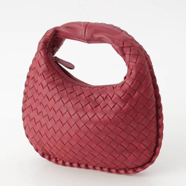 ボッテガヴェネタ Bottega Veneta イントレチャート ホーボー ミニ レザー ハンドバッグ ワンショルダー 189227 レッド 中古  通販 retro レトロ