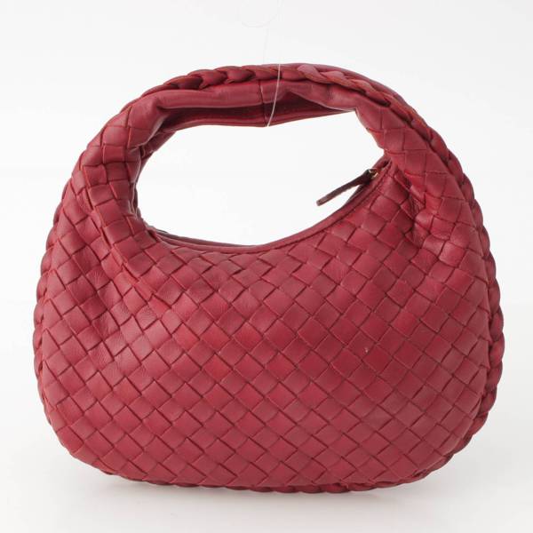 ボッテガヴェネタ Bottega Veneta イントレチャート ホーボー ミニ レザー ハンドバッグ ワンショルダー 189227 レッド 中古  通販 retro レトロ