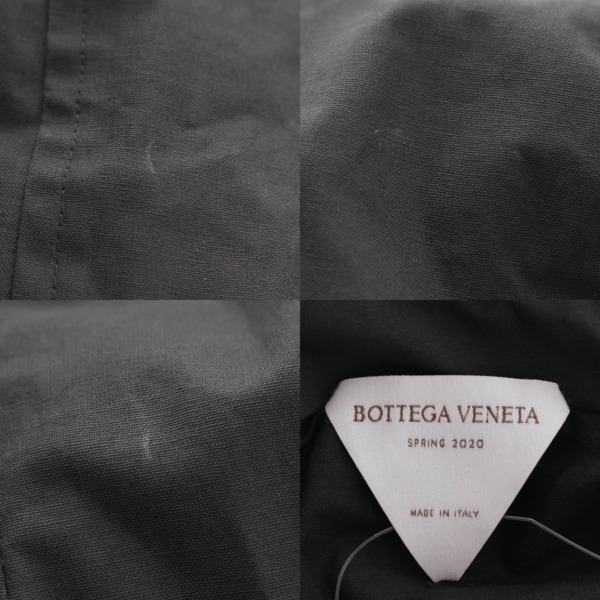 ボッテガヴェネタ Bottega Veneta 20SS ポリ ダニエルリー コットン コーティング 斜めジップ ジャケット ブラック 44 中古  通販 retro レトロ