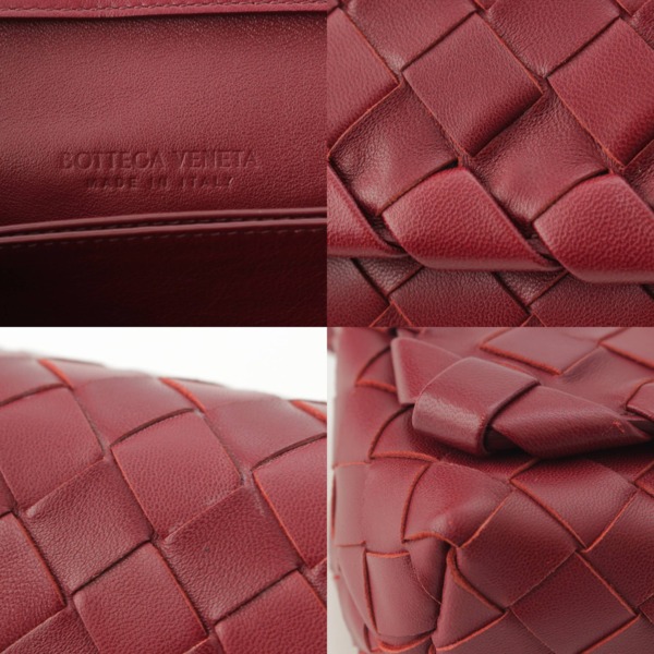 ボッテガヴェネタ(Bottega Veneta) ベビーオリンピア イントレチャート ミニ メッセンジャー バッグ 609412 レッド 中古 通販  retro レトロ