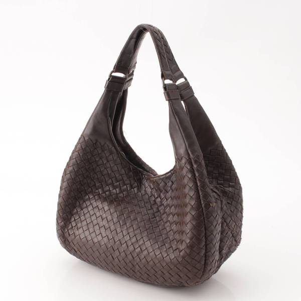 ボッテガヴェネタ Bottega Veneta カンパーナ イントレチャート ワンショルダーバッグ ブラウン 中古 通販 retro レトロ