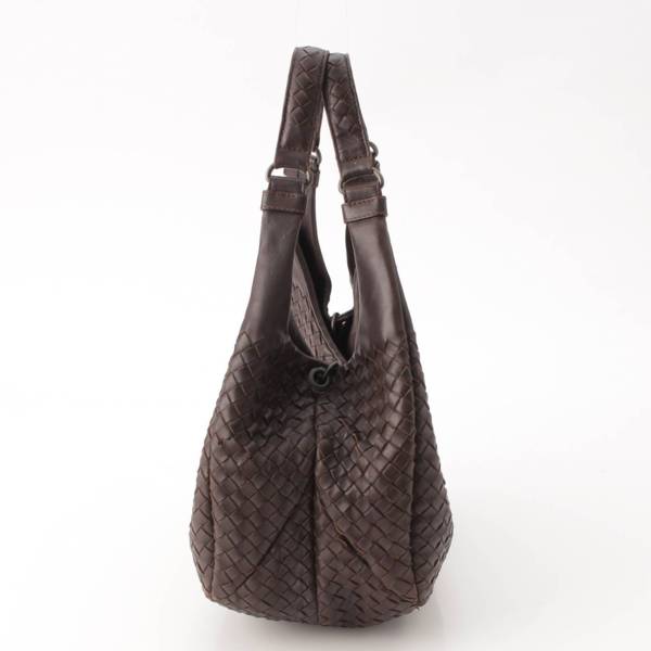 ボッテガヴェネタ Bottega Veneta カンパーナ イントレチャート ワンショルダーバッグ ブラウン 中古 通販 retro レトロ