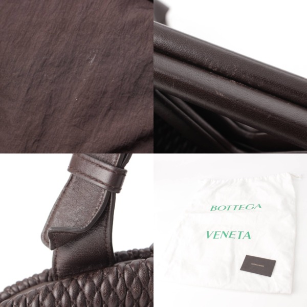 ボッテガヴェネタ Bottega Veneta ミディアム ポイント レザー ハンドバッグ ショルダー バッグ ブラウン 中古 通販 retro レトロ