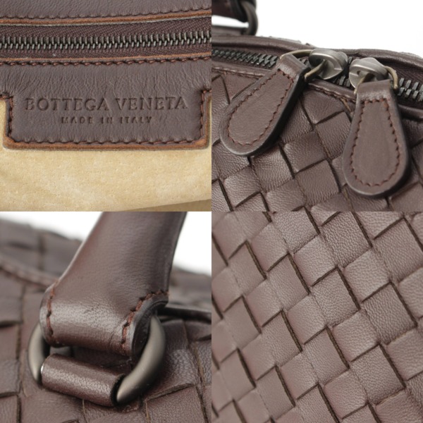 ボッテガヴェネタ Bottega Veneta イントレチャート レザー トートバック 214728 ダークブラウン 中古 通販 retro レトロ