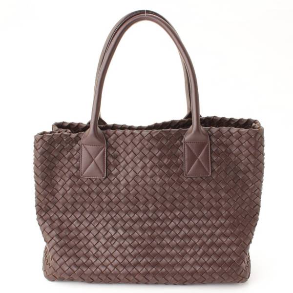 ボッテガ ヴェネタ(Bottega Veneta) カバPM イントレチャート レザー トートバッグ 141498 ブラウン 中古 通販 retro  レトロ