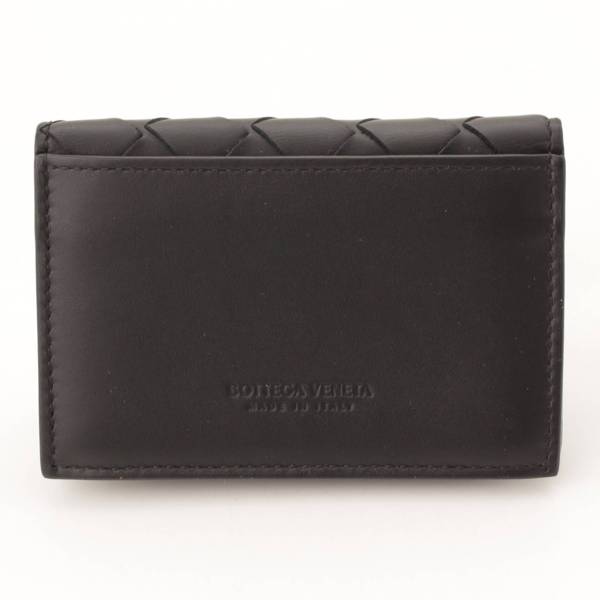 ボッテガ ヴェネタ(Bottega Veneta) イントレチャート カーフスキン カードケース マチ付名刺入れ 605720 ブラック 中古 通販  retro レトロ