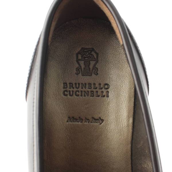 ブルネロ クチネリ(Brunello Cucinelli) レザー ローファー MZPRG1954 ブラック 39 中古 通販 retro レトロ