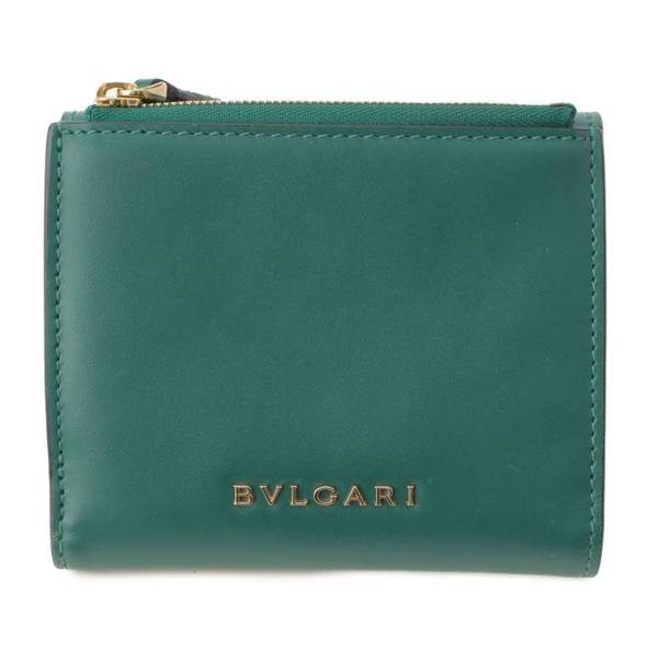 ブルガリ(BVLGARI) セルペンティ レザー 折り財布 ウォレット グリーン 中古 通販 retro レトロ