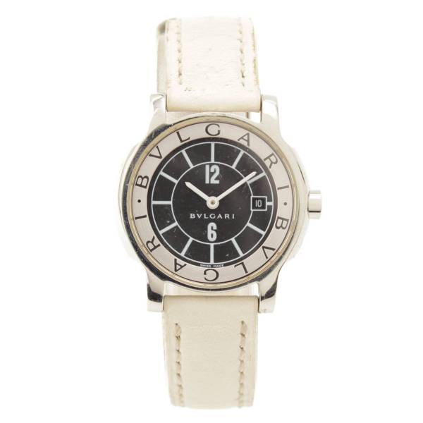 ブルガリ(BVLGARI) ソロテンポ デイト 腕時計 ST29S ブラック ホワイト 
