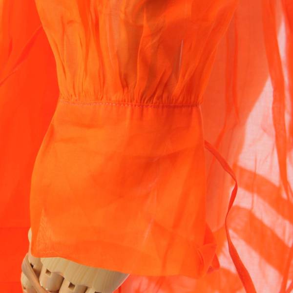 セシリーバンセン(CecilieBahnsen) AMALIE DRESS 長袖 ワンピース 01.22-RTW0104 オレンジ XS/S 中古  通販 retro レトロ