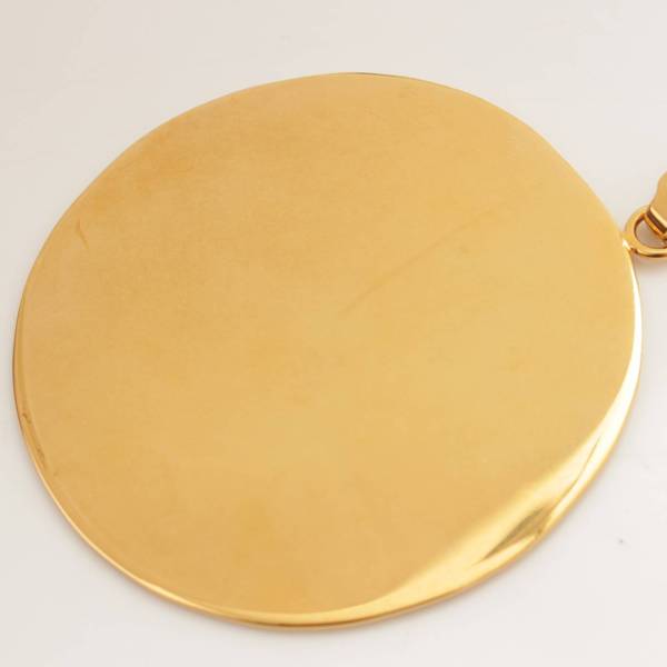 約15×34cmチェーンCELINE セリーヌ 透かし ロゴ プレート ゴールドカラー 金 ネックレス