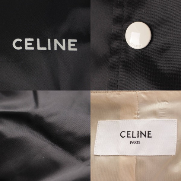 セリーヌ Celine メンズ 23年 ロゴ ナイロン テディジャケット ブルゾン 2W971048S ブラック 50 中古 通販 retro レトロ