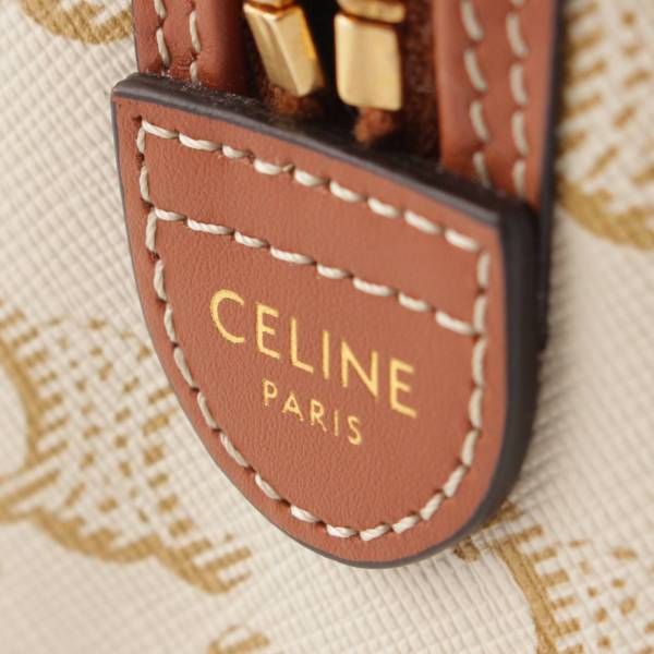 セリーヌ Celine トリオンフキャンバス×レザー 2way スモール ボストンバッグ ホワイト×ブラウン 中古 通販 retro レトロ