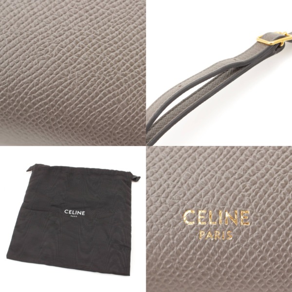 セリーヌ(Celine) ベルトバッグ ナノ レザー 2way ハンドバッグ 185003 グレー 中古 通販 retro レトロ