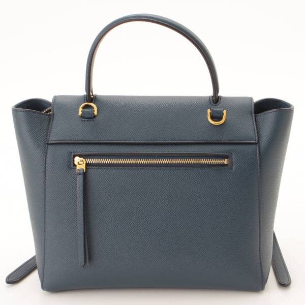 セリーヌ(Celine) レザー マイクロ ベルトバッグ 2WAY ハンドバッグ 189153 ネイビー 中古 通販 retro レトロ