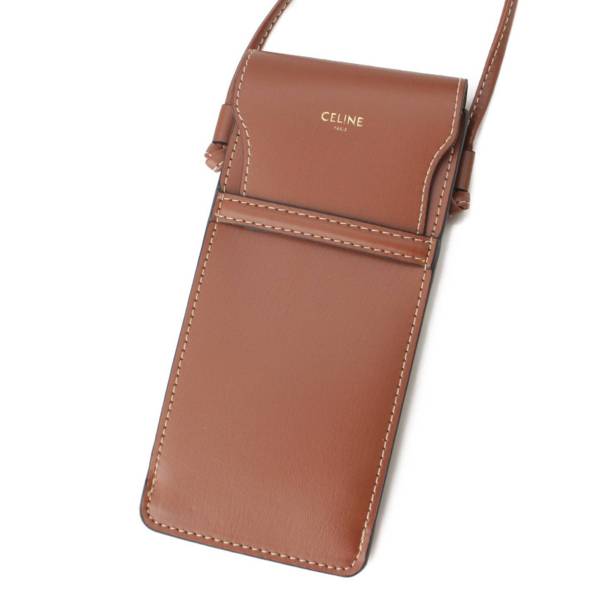 セリーヌ Celine レザー サングラスケース ショルダーポーチ ブラウン 中古 通販 retro レトロ