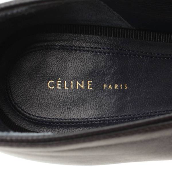 セリーヌ(Celine) エッセンシャル Vネック レザー ヒール パンプス