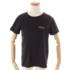 メンズ エンブロイダリー Tシャツ ロゴ刺繍 トップス 2X486114L ブラック XS