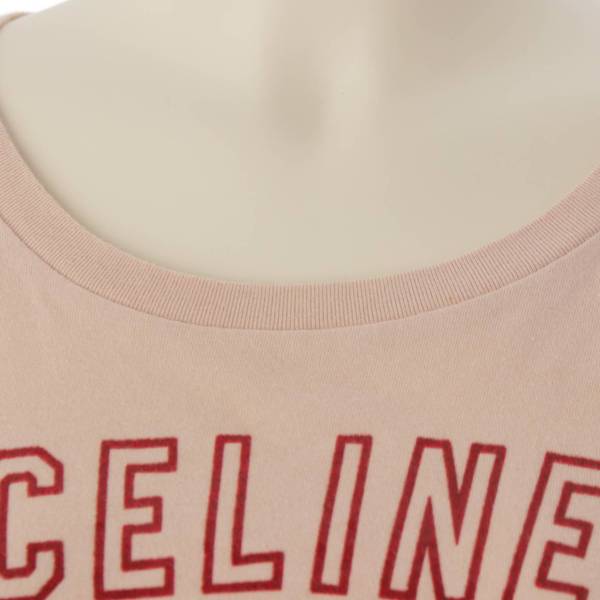 セリーヌ Celine ロゴ 半袖 コットン カットソー Tシャツ 2X586114L ピンク M 中古 通販 retro レトロ