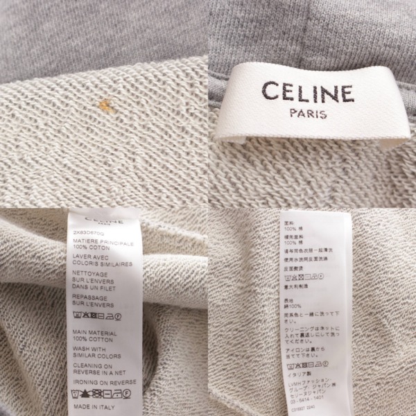 セリーヌ Celine 23SS 16 パッチ オーバーサイズ フーディー 半袖 