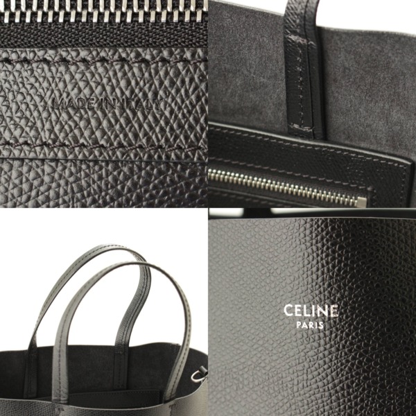 CELINE◇バーティカルカバ スモール/ショルダーバッグ/レザー/BEG/底面