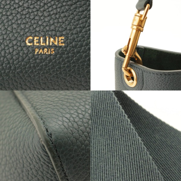 セリーヌ(Celine) サングル バケット スモール レザー ショルダーバッグ 189303 アマゾン 中古 通販 retro レトロ