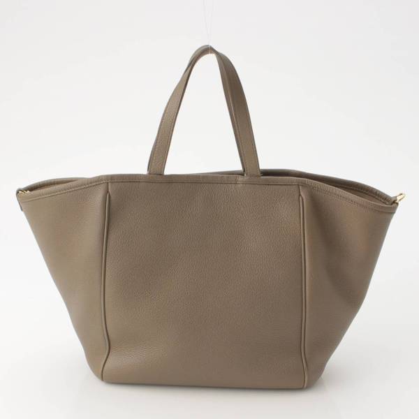 セリーヌ(Celine) スモール フォールドカバ グレインドカーフ 2way レザー トートバッグ グレー 中古 通販 retro レトロ